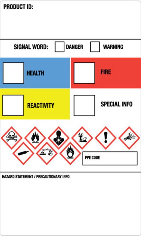 Get Free Osha Secondary Container Label Templates