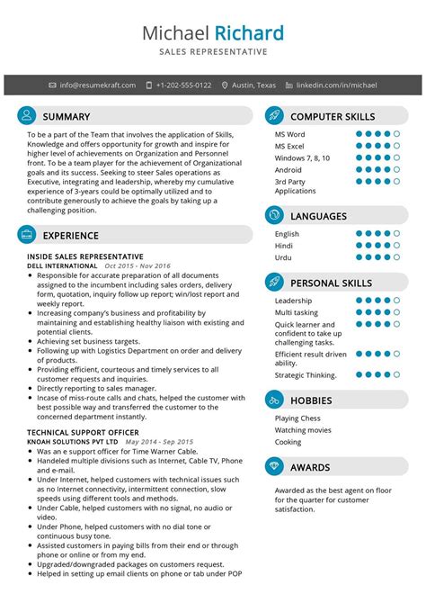 Get Hired Fast With Free Sales Resume Templates