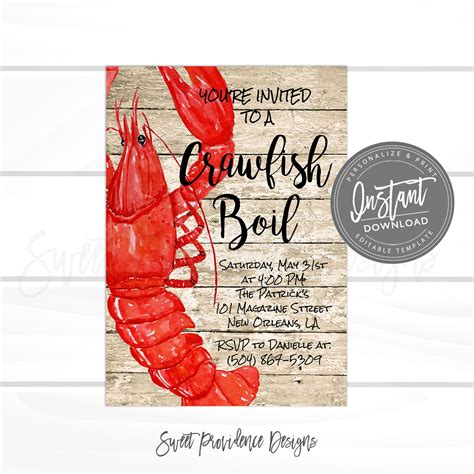 Get Your Free Crawfish Boil Invitation Template Today