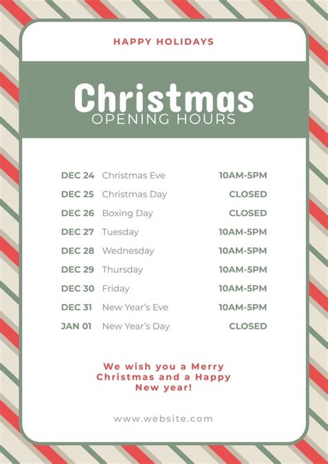 Get Your Free Holiday Hours Sign Template Now