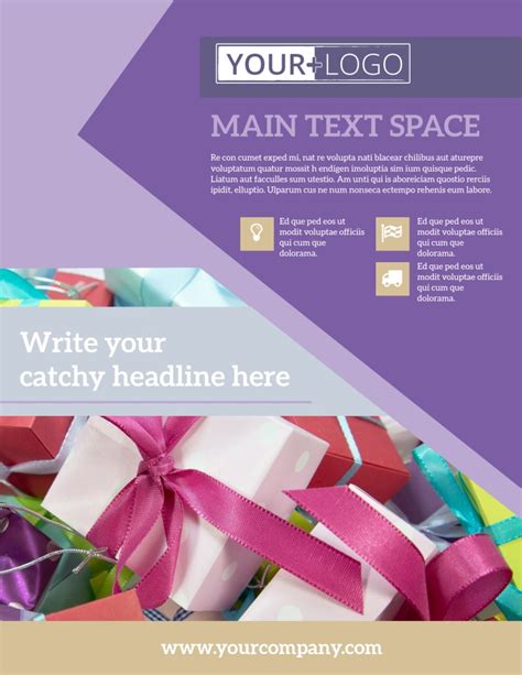 Gift Wrapping Flyer Template Design Ideas