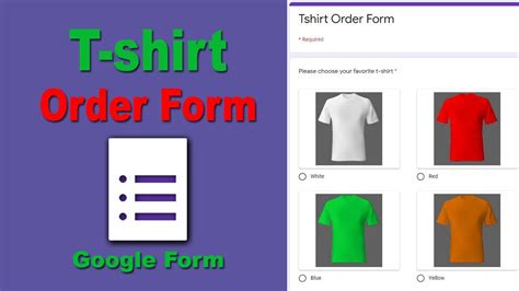 Google Forms T Shirt Order Template Made Easy