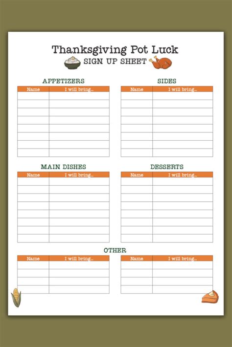 Google Sheets Thanksgiving Template For Easy Planning