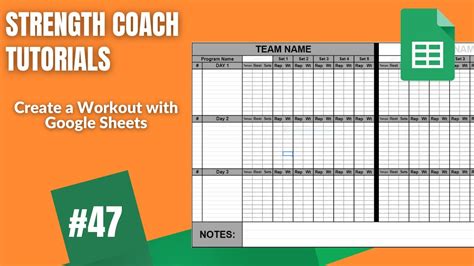 Google Sheets Workout Template For Fitness Planning