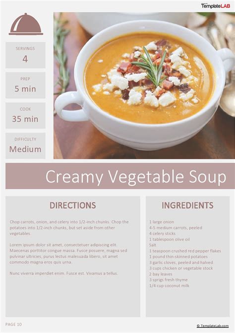 Google Slides Cookbook Template: Easy Recipe Designs