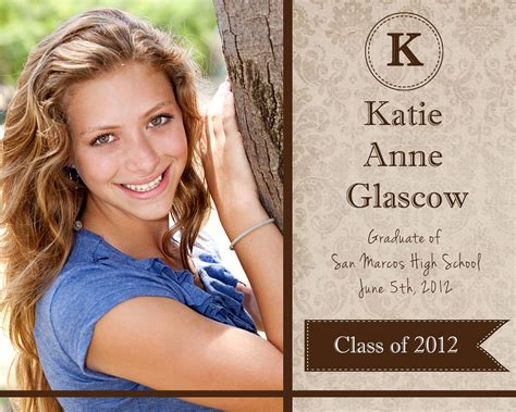 Graduation Announcement Name Cards Template Designs