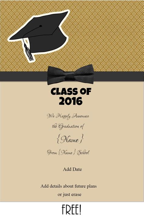 Graduation Announcement Templates Free Printable Designs