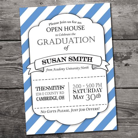 Graduation Open House Invitation Templates And Ideas