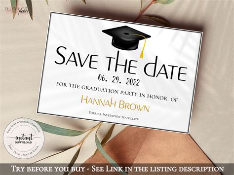 Graduation Save The Date Templates And Ideas