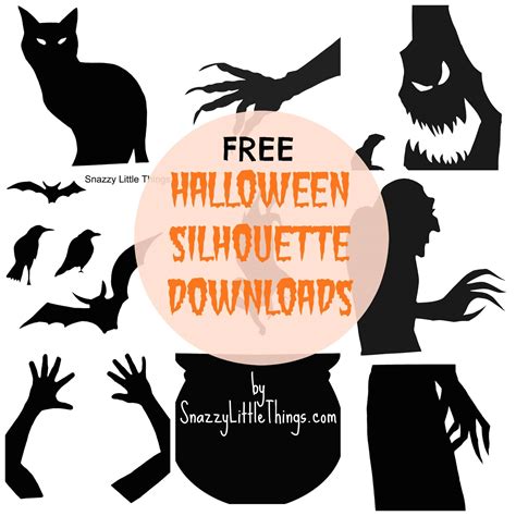 Halloween Window Silhouettes Template Free Printable Designs