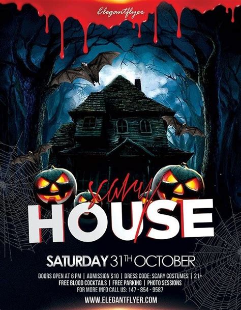 Haunted House Flyer Template Free Download