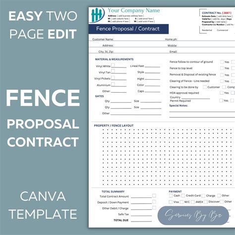 Hoa Fence Proposal Template For Homeowners Associations