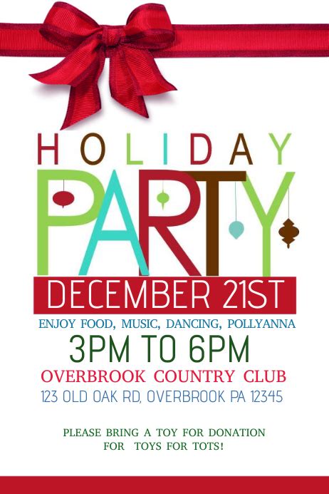 Holiday Party Flyers Free Templates