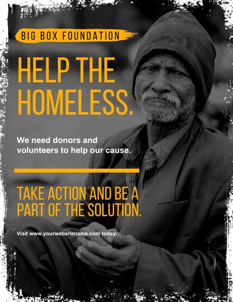 Homeless Support Flyer Template Free Download