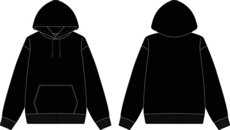 Hoodie Front And Back Design Template Free Download