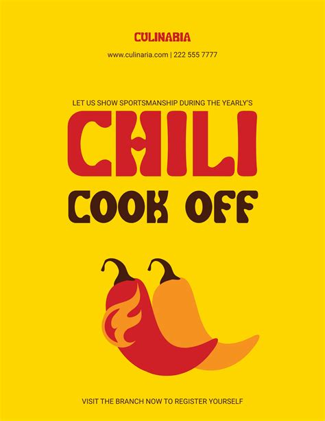 Host A Sizzling Event With Our Free Chili Cook Off Template