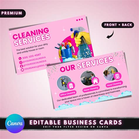 House Cleaning Business Card Templates Designs