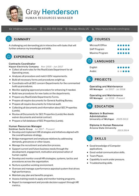 Hr Manager Resume Template Examples And Tips