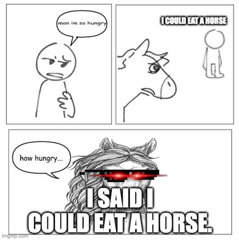 Hungry Horse Meme Template Tutorial And Examples