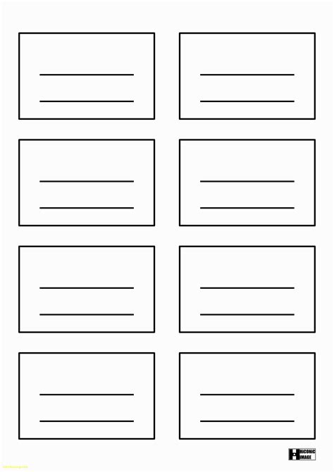 Index Card Word Template For Organized Note Taking