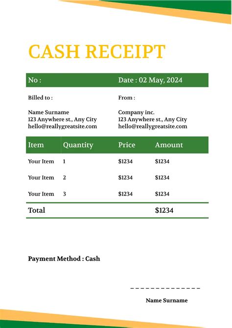 Itemized Receipt Template In Google Docs Made Easy