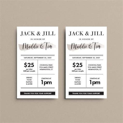 Jack And Jill Ticket Templates Made Easy