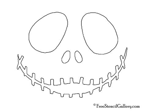 Jack Skellington Face Printable Template Free Download