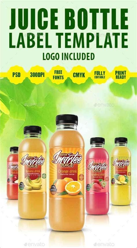 Juice Bottle Label Template Design And Download