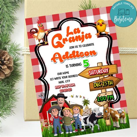 La Granja De Zenon Free Invitation Templates