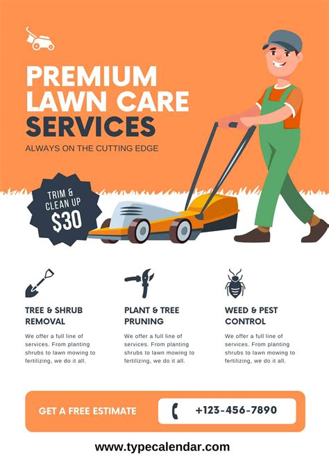 Lawn Care Service Flyer Template Free Download