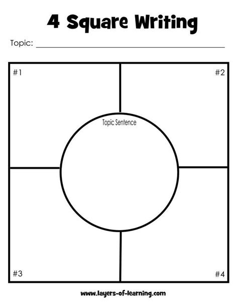 Master 4 Square Writing Template In 4 Easy Steps