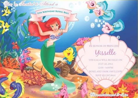 Mermaid Party Invitation Templates Free Download