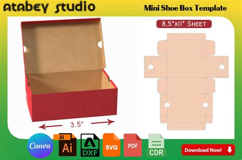 Mini Shoe Box Template Free Download And Diy Guide