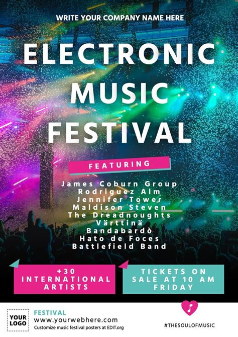 Music Festival Poster Template Design Ideas