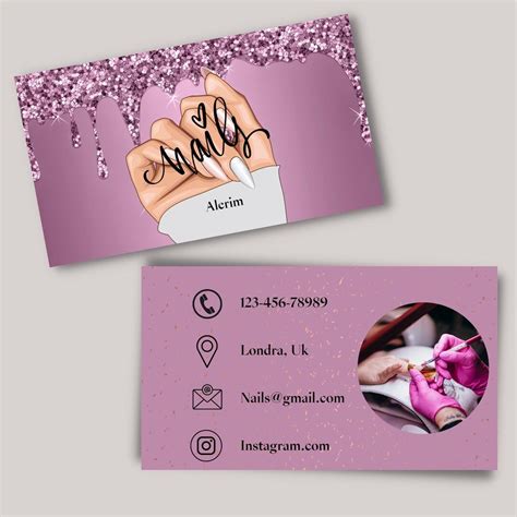 Nail Business Card Template Ideas For Salon Owners