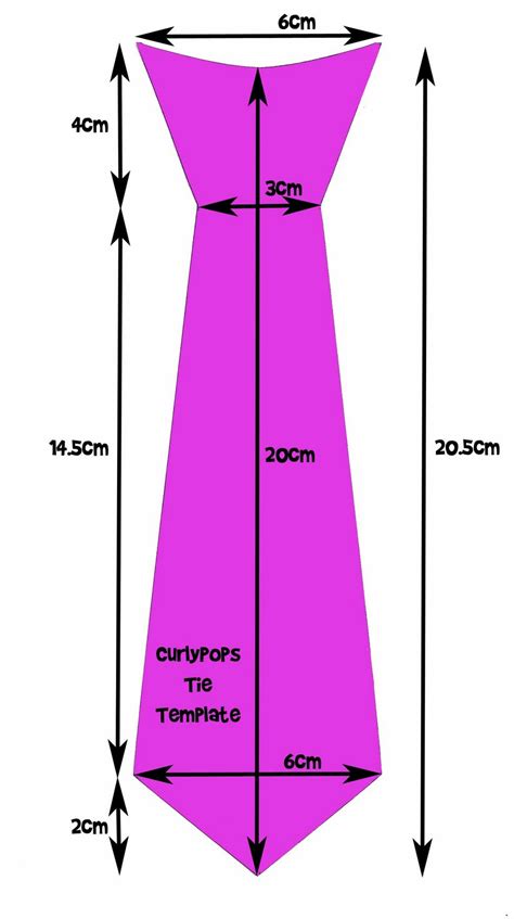 Necktie Pattern Measurements Template For A Perfect Fit