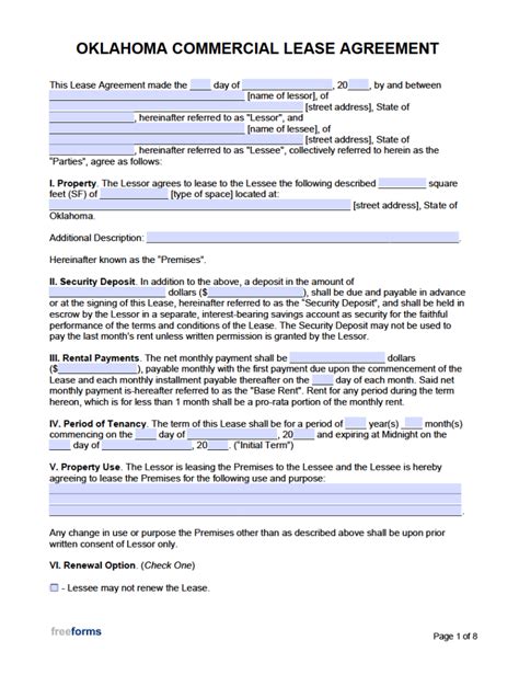 Oklahoma Lease Agreement Template Made Easy In 5 Steps