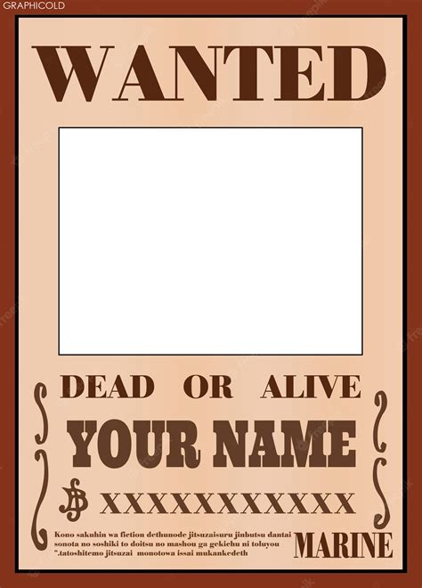 One Piece Wanted Poster Template Creator