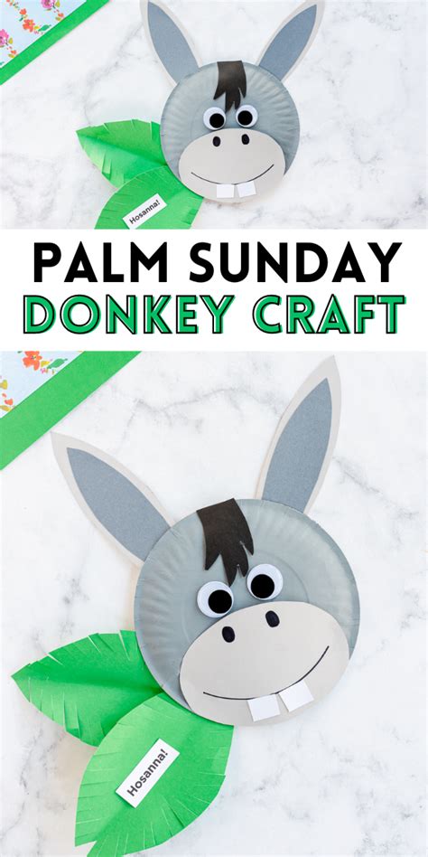 Palm Sunday Donkey Craft Template For Kids