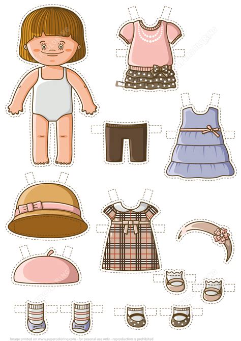 Paper Doll Clothes Template Free Printable Designs