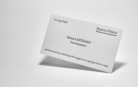 Patrick Bateman Business Card Template Design