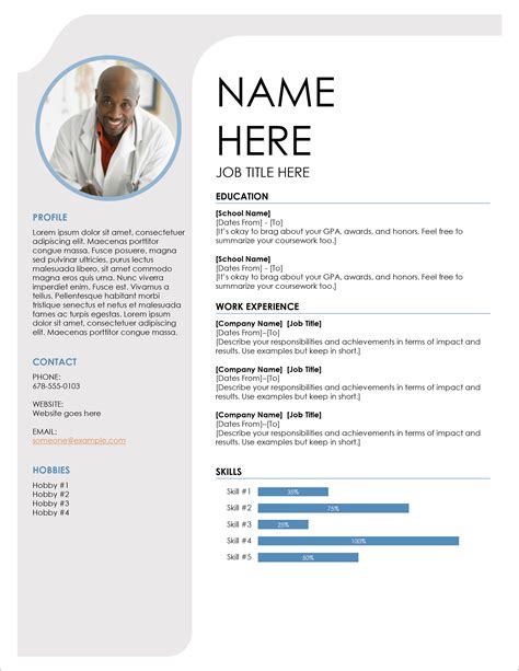 Physician Cv Template Word Free Download