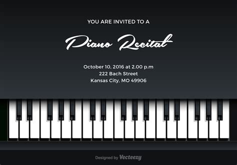 Piano Recital Invitation Template Free Download Now