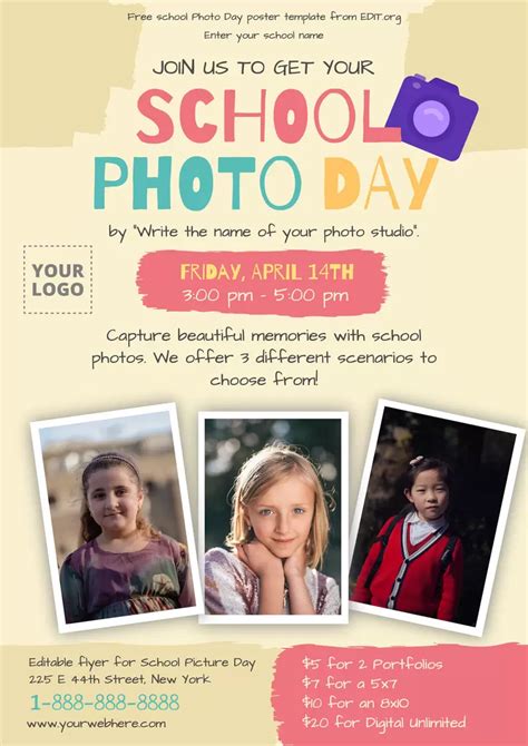 Picture Day Flyer Template Designs And Ideas