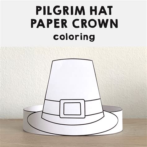 Pilgrim Hat Template Free Printable Thanksgiving Craft