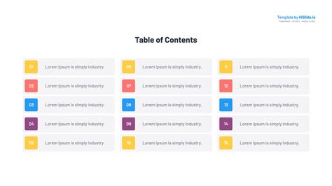 Ppt Table Of Contents Template For Easy Navigation