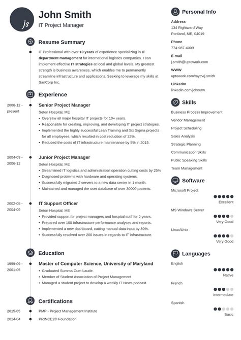 Primo Resume Template Download For Free Today