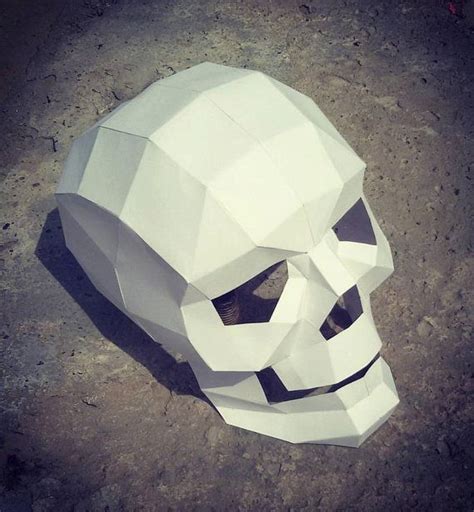 Printable 3d Paper Skull Template For Diy Enthusiasts