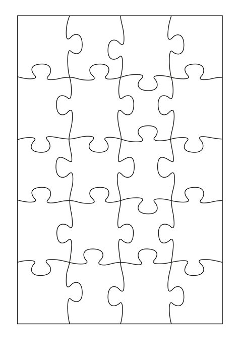 Printable Puzzle Pieces Template For Kids And Adults