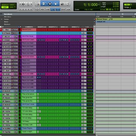 Pro Tools Vocal Template For Professional Recordings